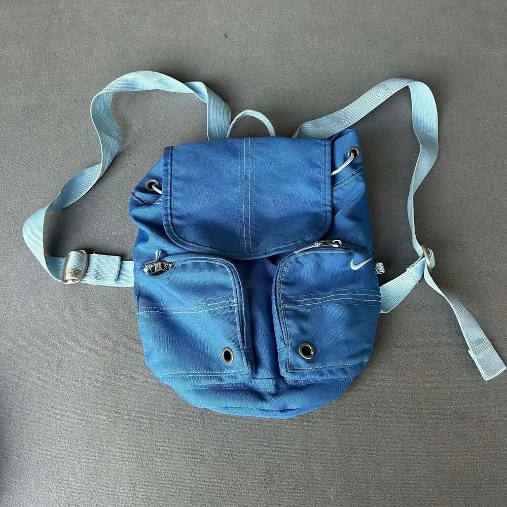 Vintage Y2K Blue Nike Mini Y2K Backpack with Adjustable Straps Y44